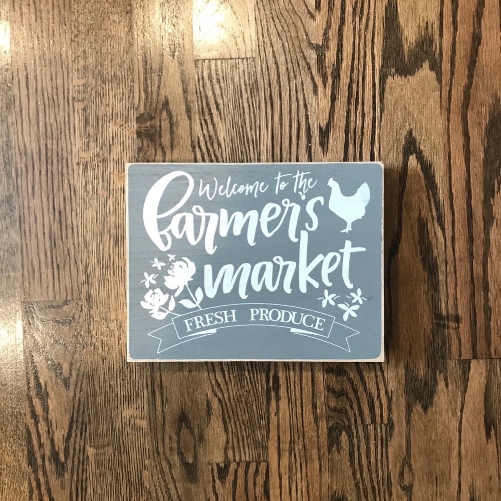 Farmers Market Decorative Wooden Sign